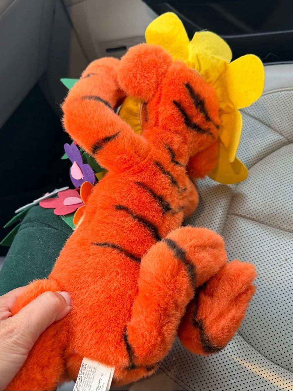 Vintage Disney Plush Orange Tigger Flower Toy - possible legs